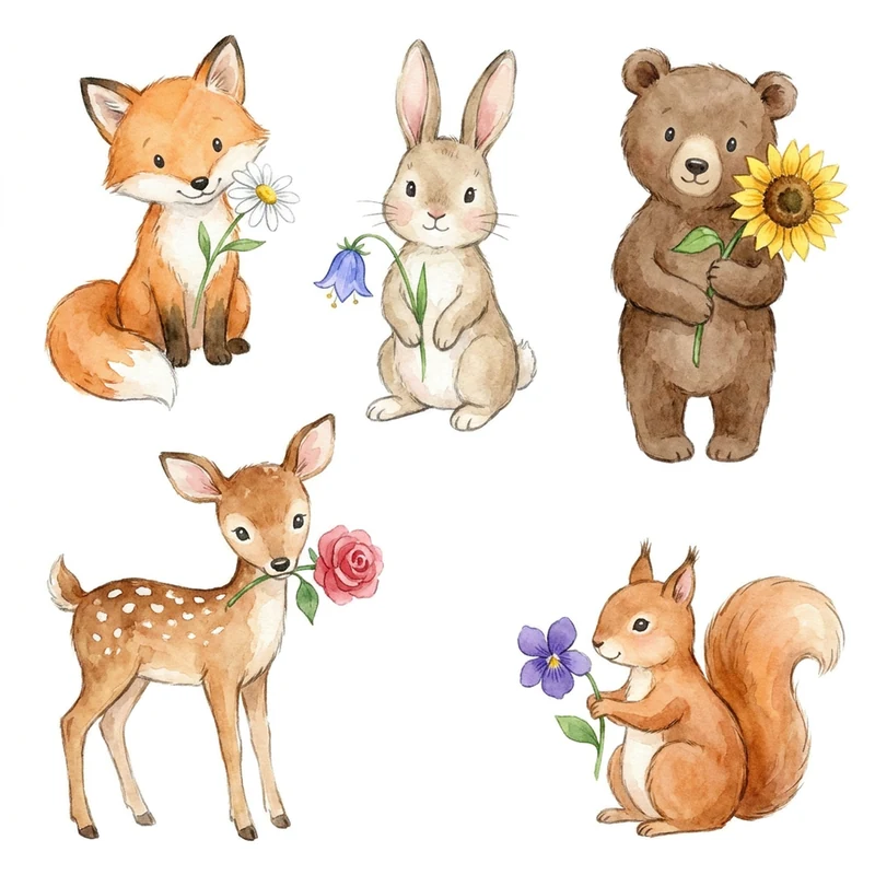 Free woodland printable sheet sample 2