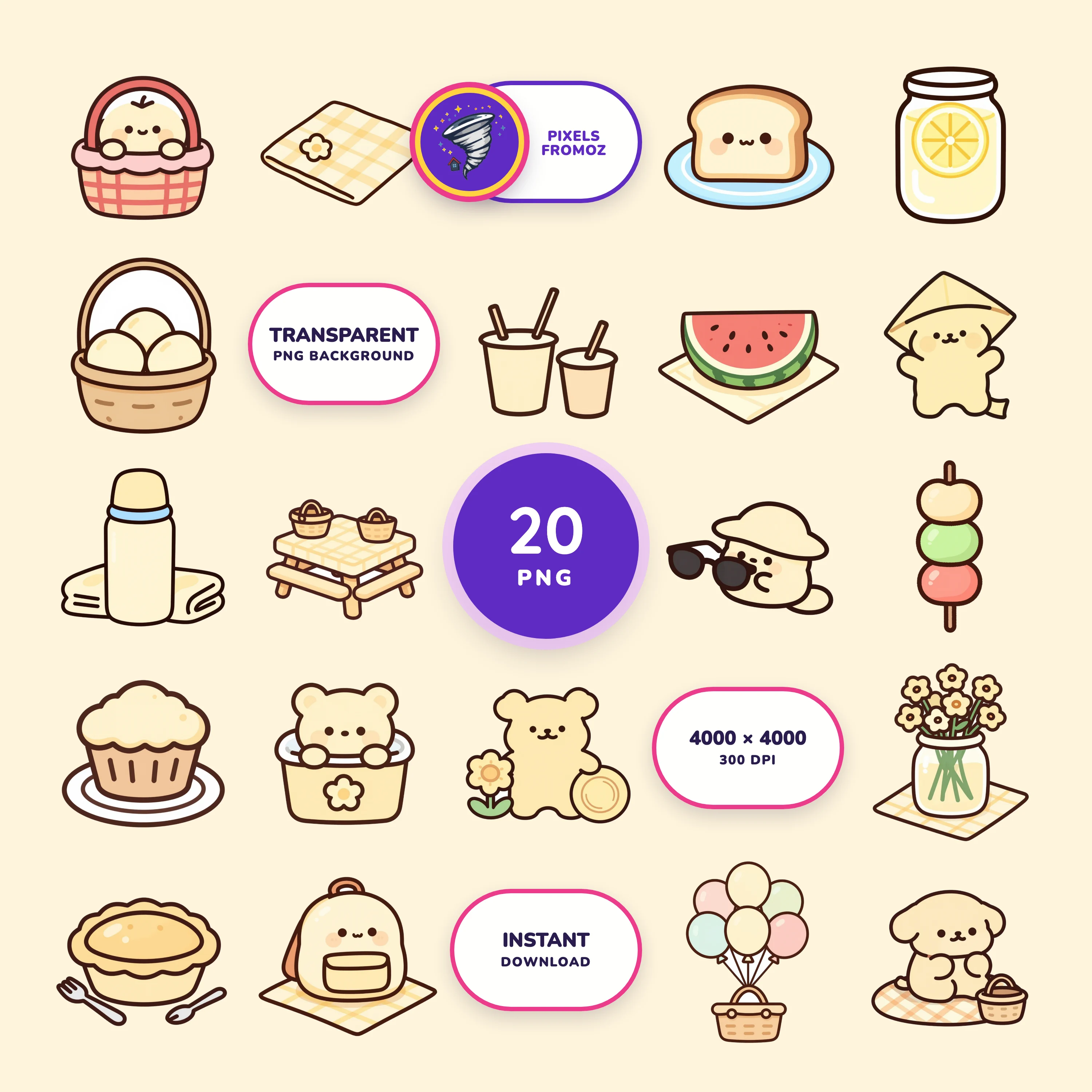 Picnic Party PNG clip art collection
